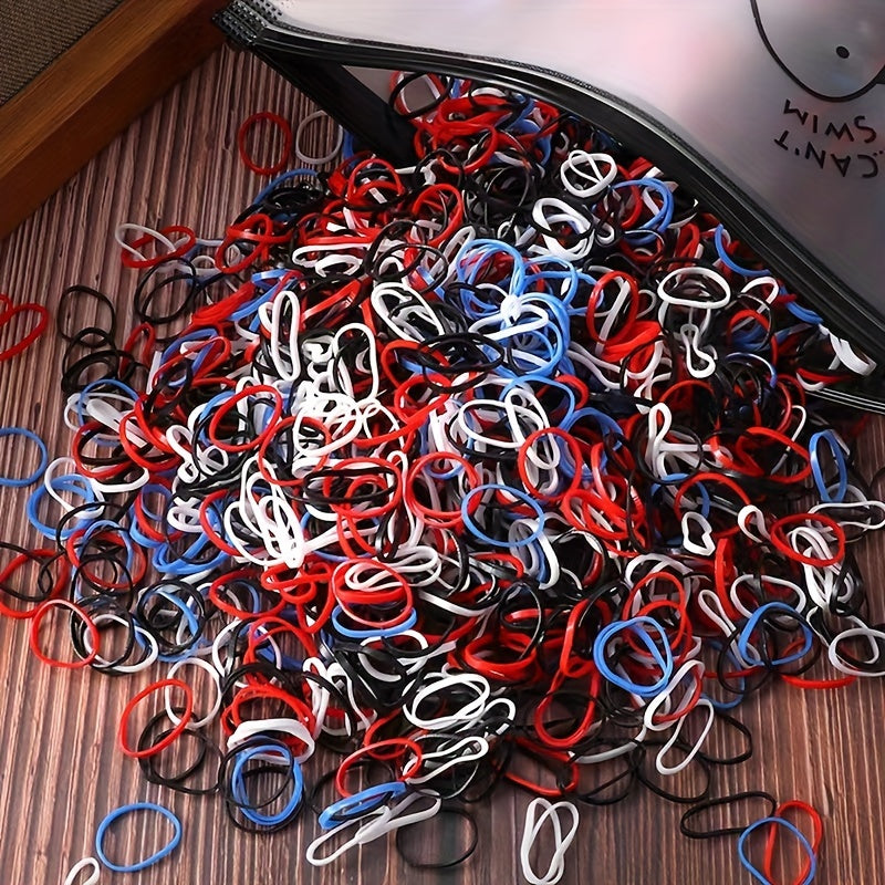 1000 шт. одноразовых резинок цветной серии для девочек для повседневной укладки волос