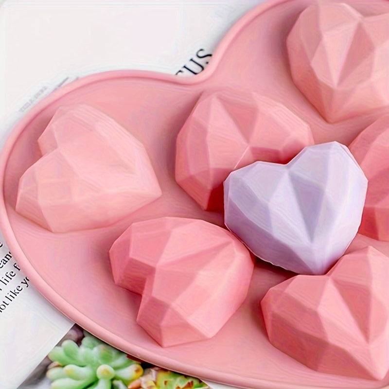 Heart-Shaped Silicone Mold for Fondant Chocolate Pudding Soap Candles