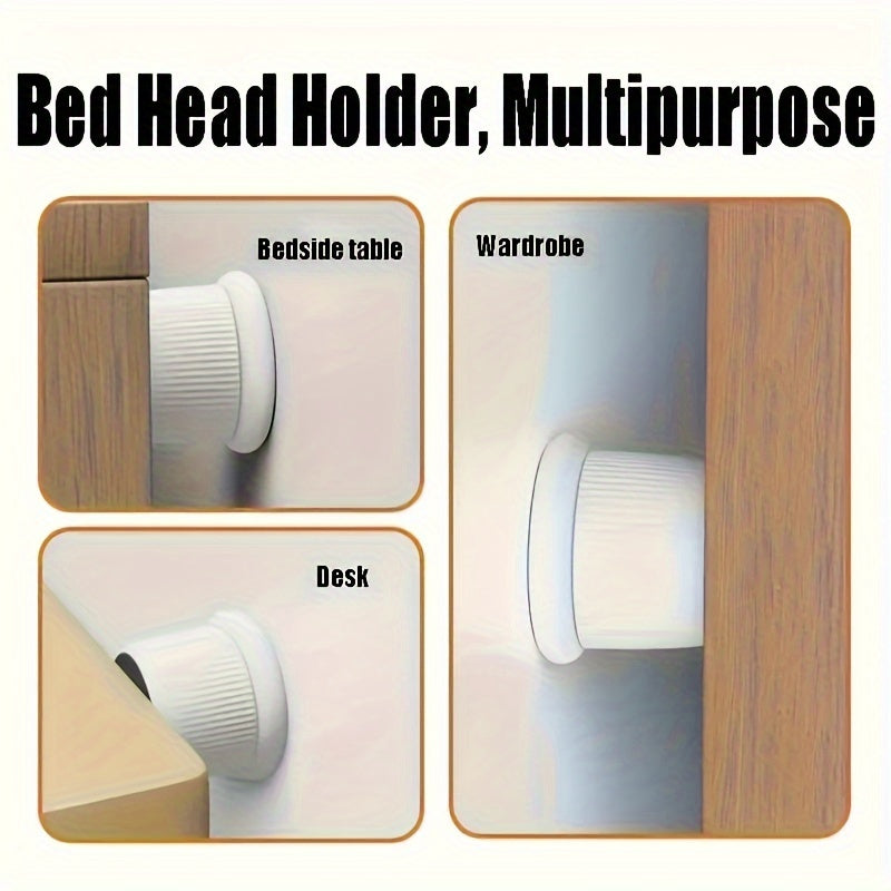 Adjustable Headboard Stabilizers for Gaps 40-65mm Self-Adhesive Noise-Reducing Wall Protectors