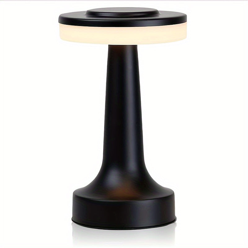 Golden LED Table Lamp Touch Control 3-Level Brightness Rechargeable Metal