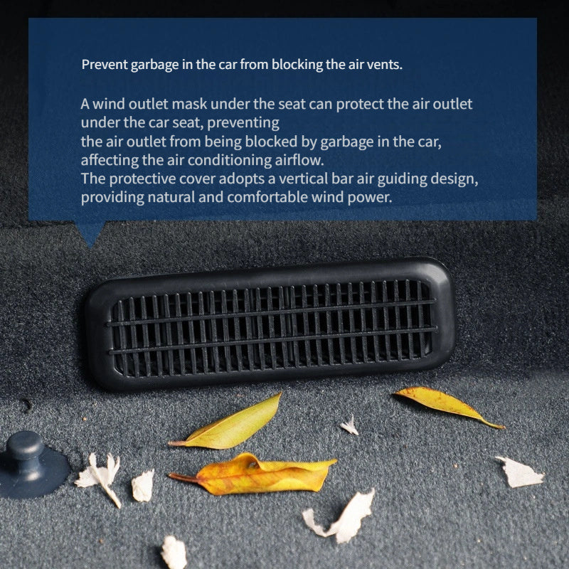Защитный чехол для заднего сиденья из ABS, 2 шт., для под вентиляцией, против засорения