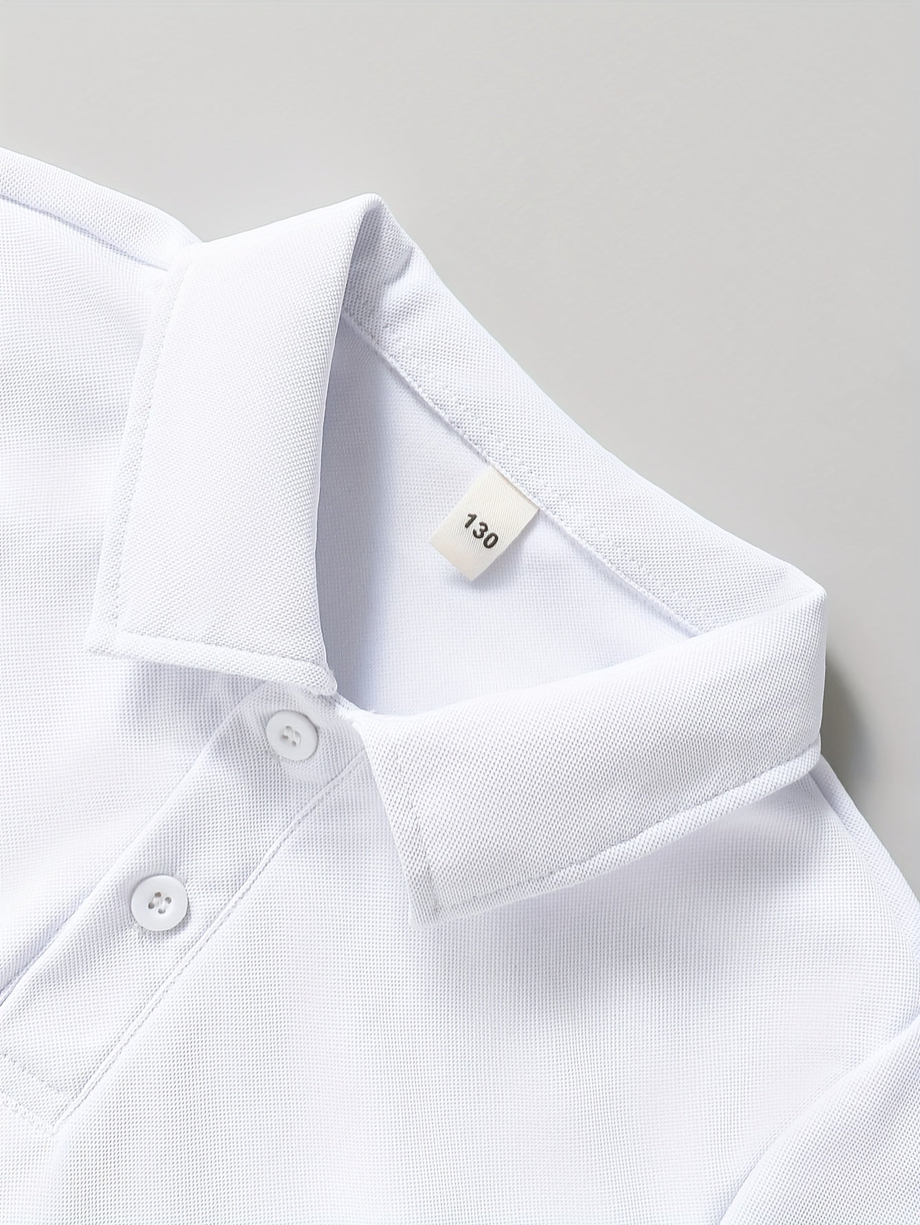 Boys Summer Shirts Short Sleeve Solid Color Knit Polyester Lapel Casual Loose Fit 3 Pack