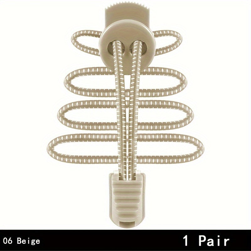 2 Pairs Elastic No Tie Shoelaces for Adults Sports Sneakers Rope Laces