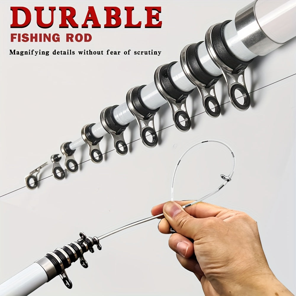 Telescopic Fishing Rod 3M Ultra Light Fiberglass Spinning Carp Feeder Adult White