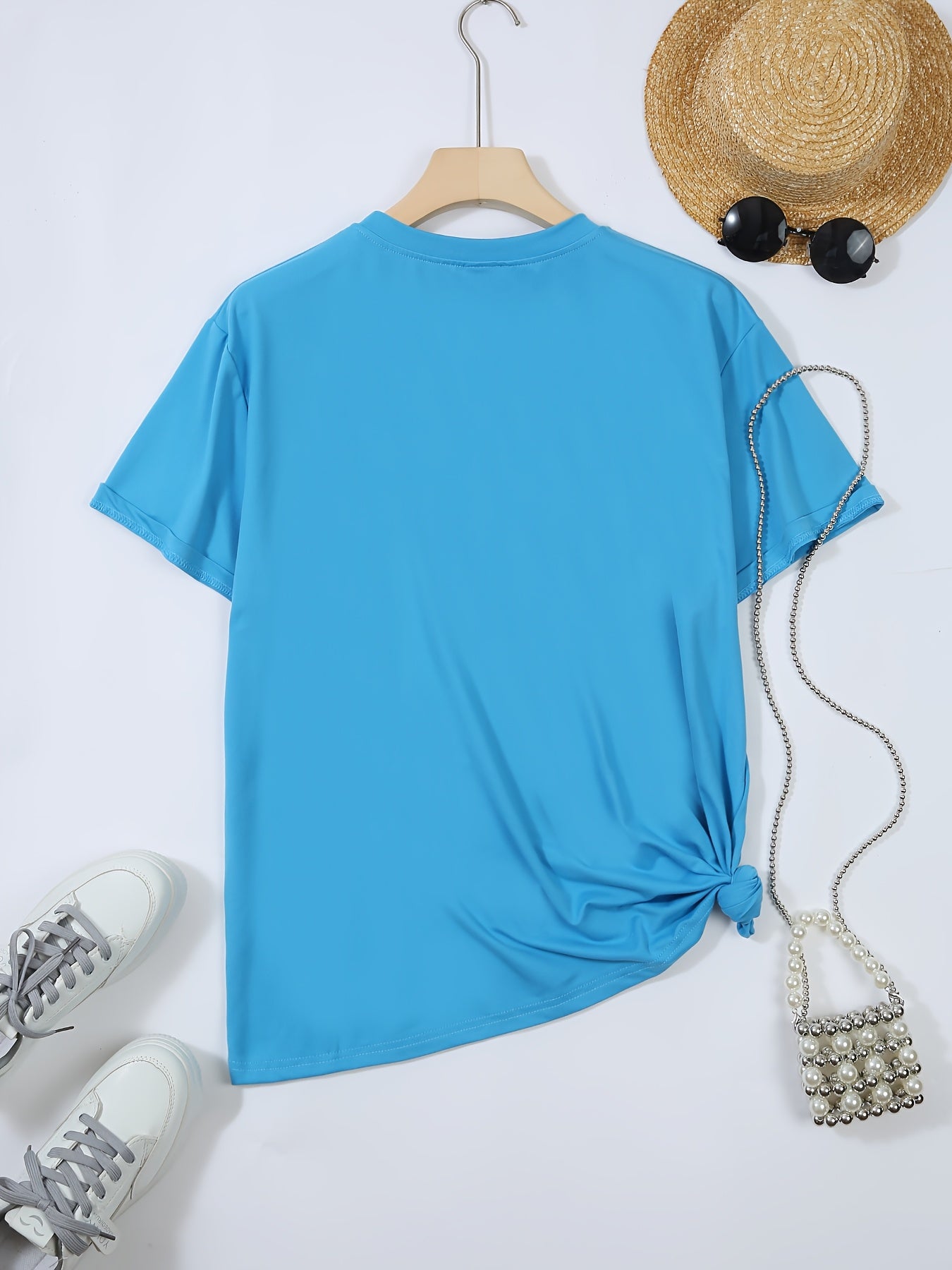 Women's Plus Size T-Shirts Pack Short Sleeve Stretchy Casual Sports