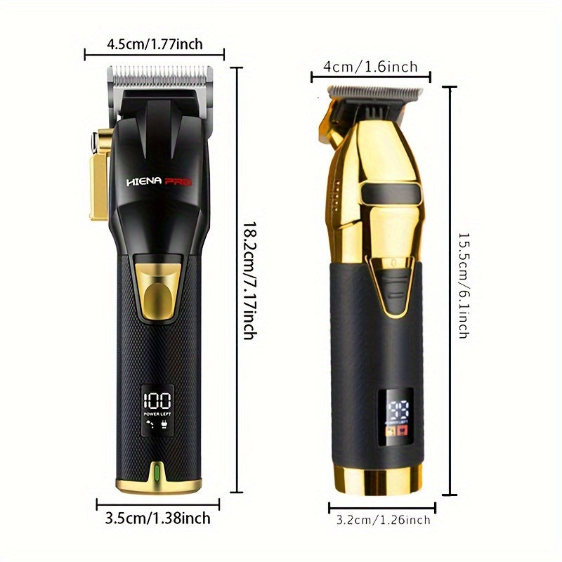 Men's Hair Clipper Grooming Set with LCD Display Rechargeable for Men
