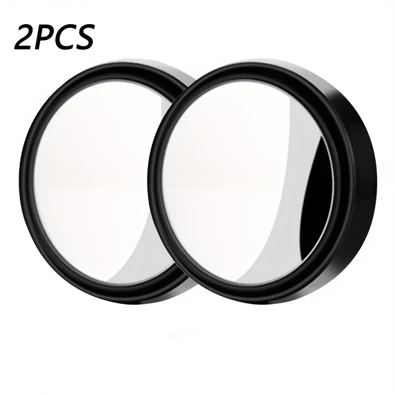 2pcs Adjustable Wide-Angle Round Rearview Mirrors for Vehicles Convex Lens Blind Spot