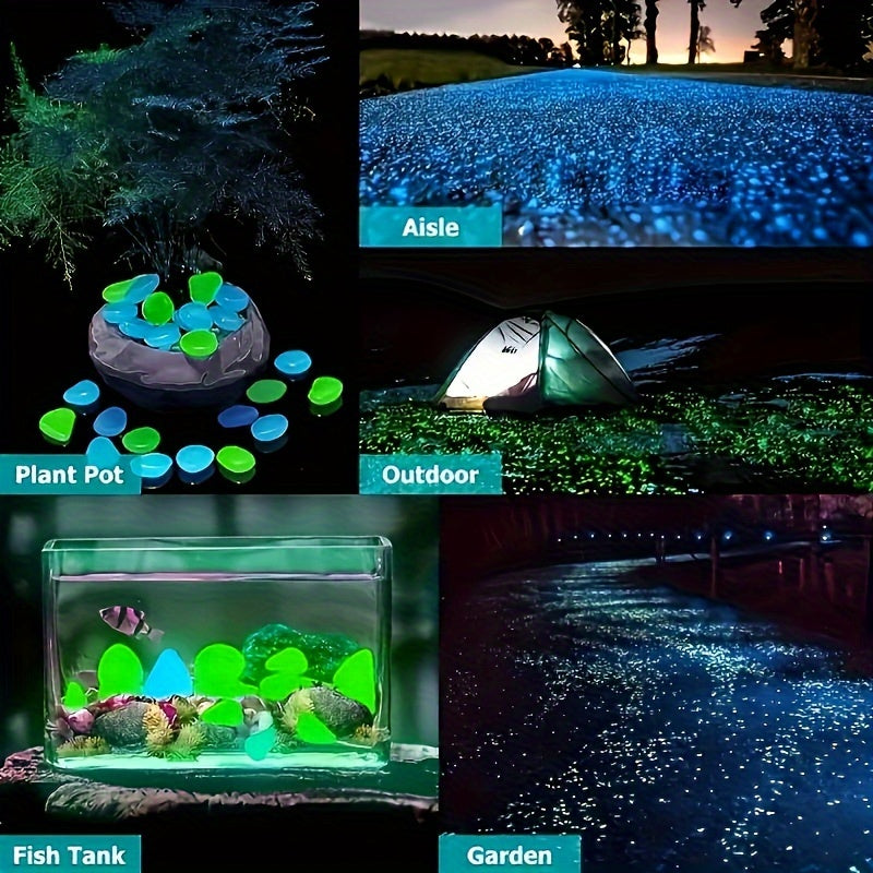 100 Luminescent Aquarium Stones for Fish Tank Landscaping 100 Pieces