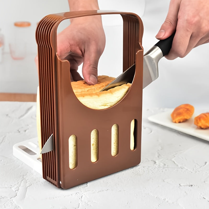 Bread Slicer Set for Homemade Bread Croissants Sandwiches Foldable Compact Guide Kitchen Use
