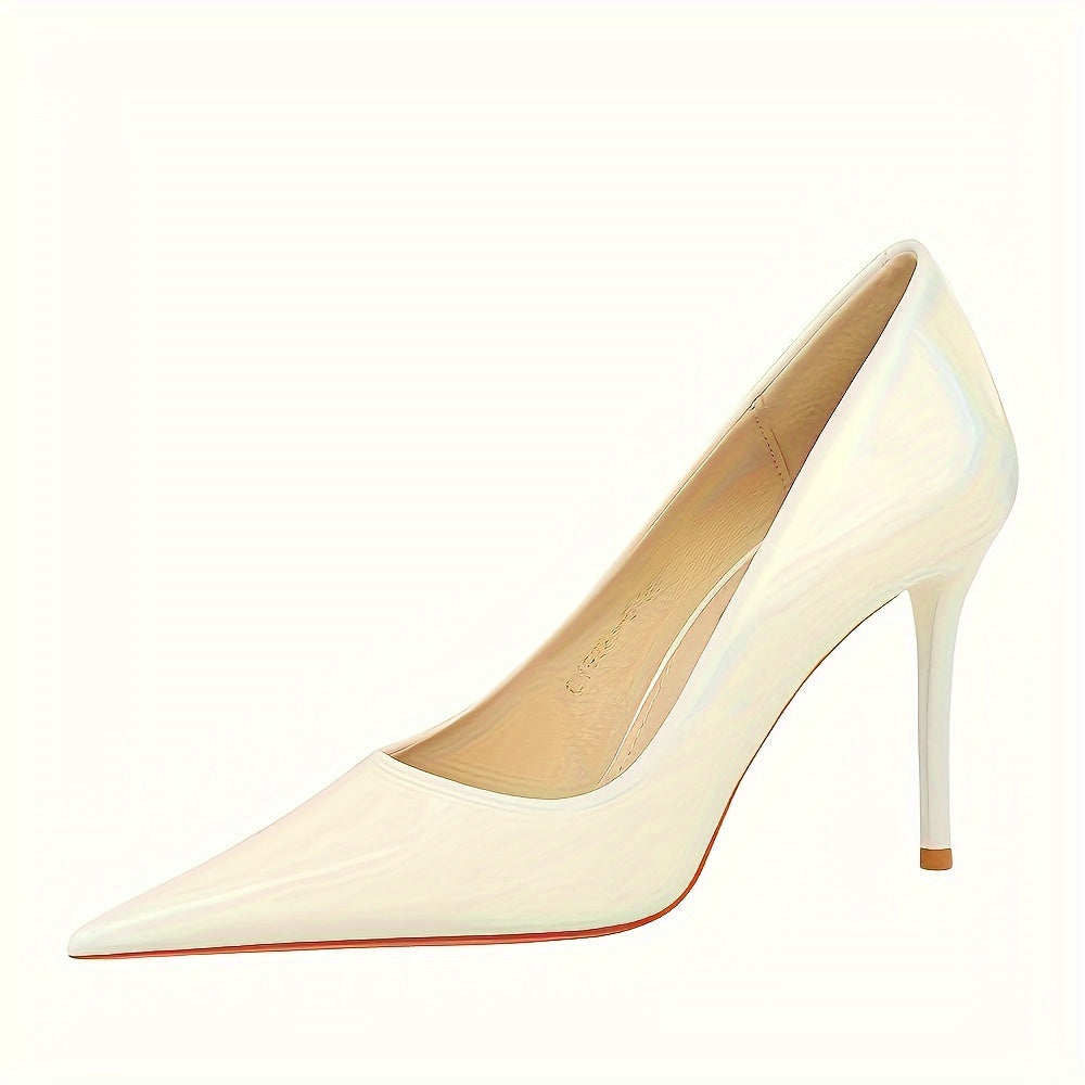 Women's Solid Color Stiletto Heels Pointed Toe Dress Pumps
