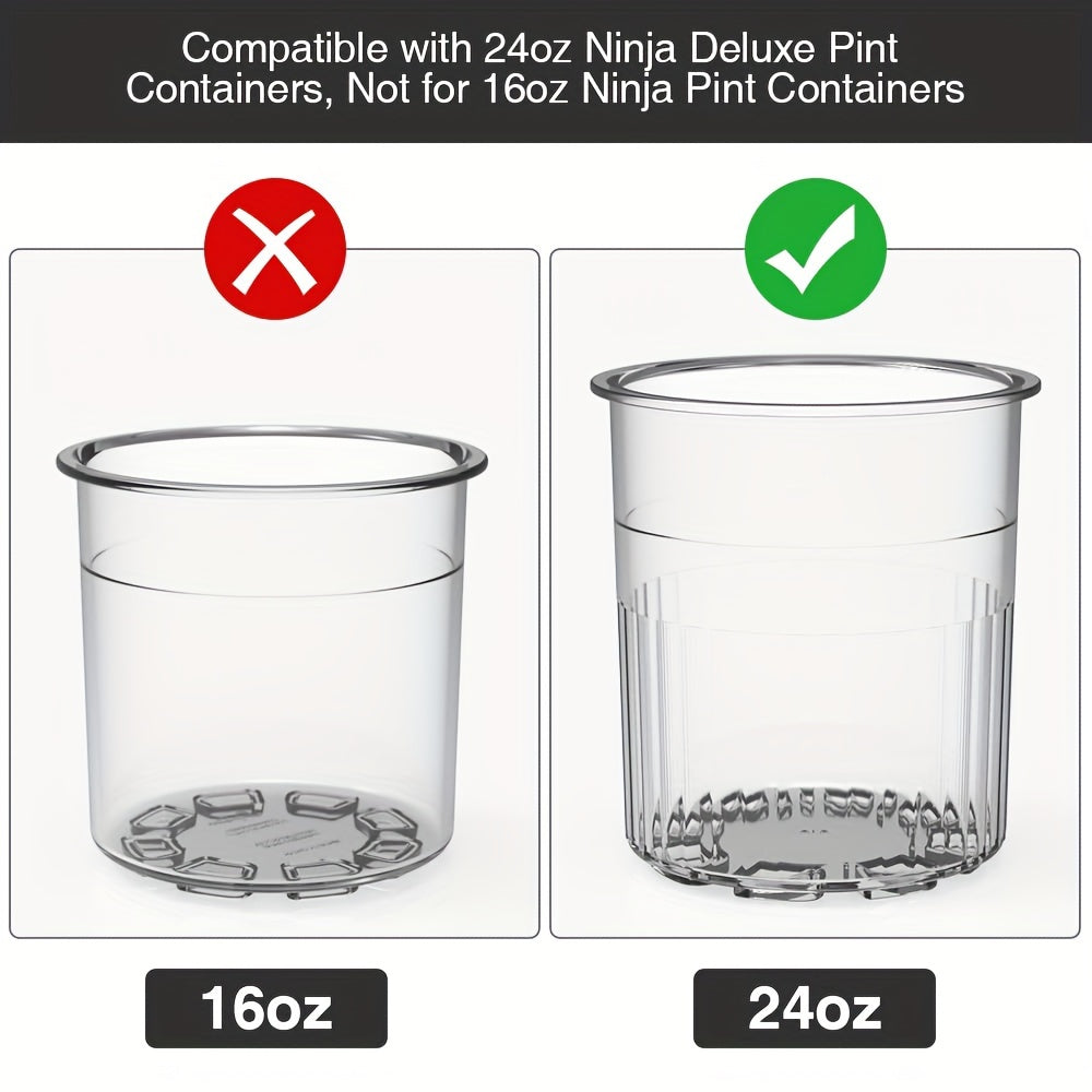 Ninja Creami uchun mo'ljallangan 4 ta Neoprene Muzqaymoq Qopqog'i to'plami - Izolyatsiyalangan va qayta ishlatiladigan qoplamalar, NC501 va NC500 seriyali Deluxe tayyorlovchilar bilan mos keladi, 24oz o'lcham - Idishlar kiritilmagan.