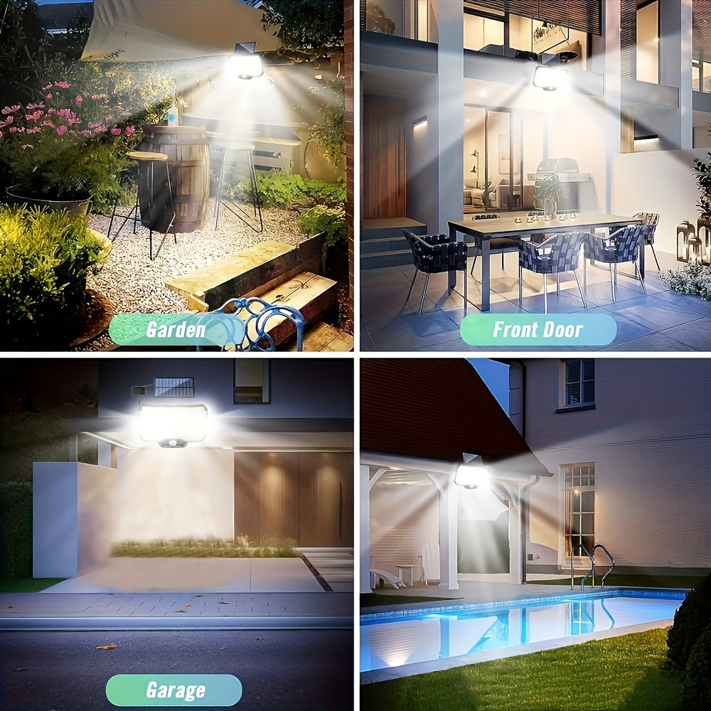 Outdoor Solar Light with Motion Sensor Remote Control 3 Modes for Patio Porch Backyard