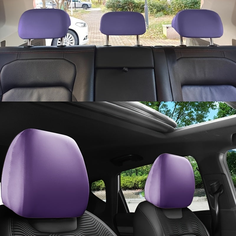 Car Interior Headrest Cover Elastic Cloth Universal Front Rear Seat Protector