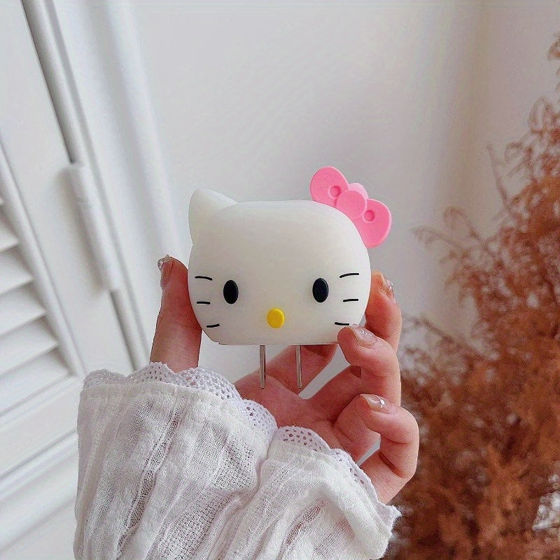 Adaptador de corriente USB-C de 20W con diseño de Sanrio adorable y cubierta 3D para hombres y mujeres
