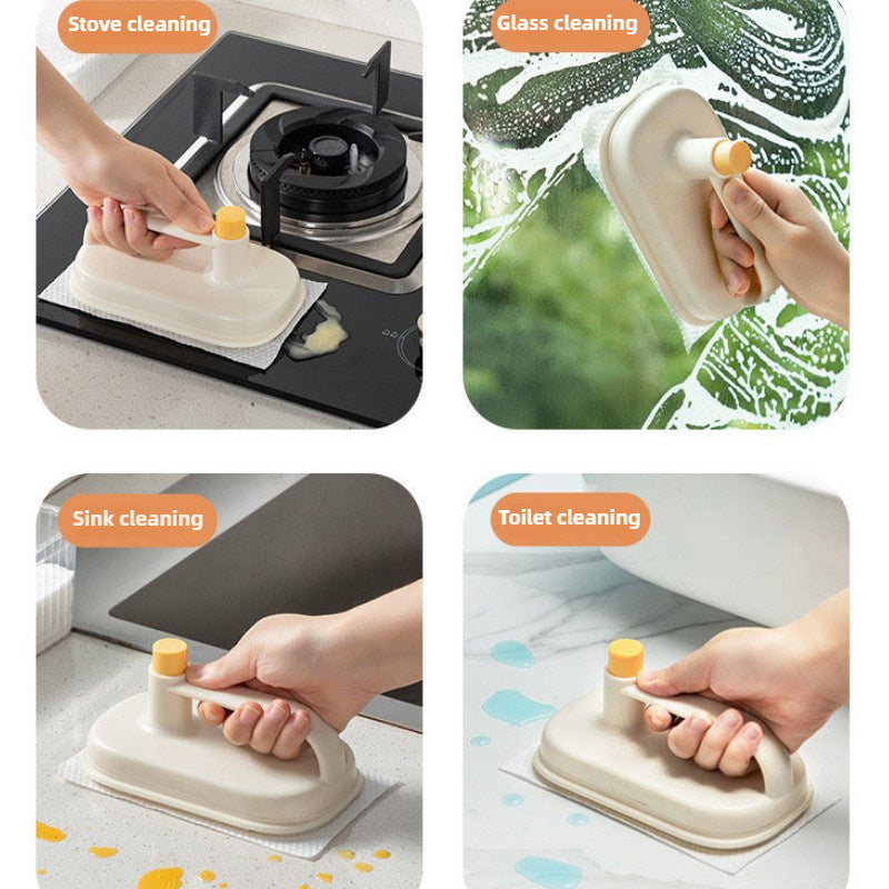 1 dona tutqich va 10 dona bir martalik mato o'rniga, hammomda dangasa insonlar uchun maxsus ishlab chiqilgan Bir martalik Oshxona Yog'ini O'chiruvchi Tozalash Matolaridan foydalanishni o'ylab ko'ring. Ushbu tozalash matolarini alohida sotib olish mumkin.