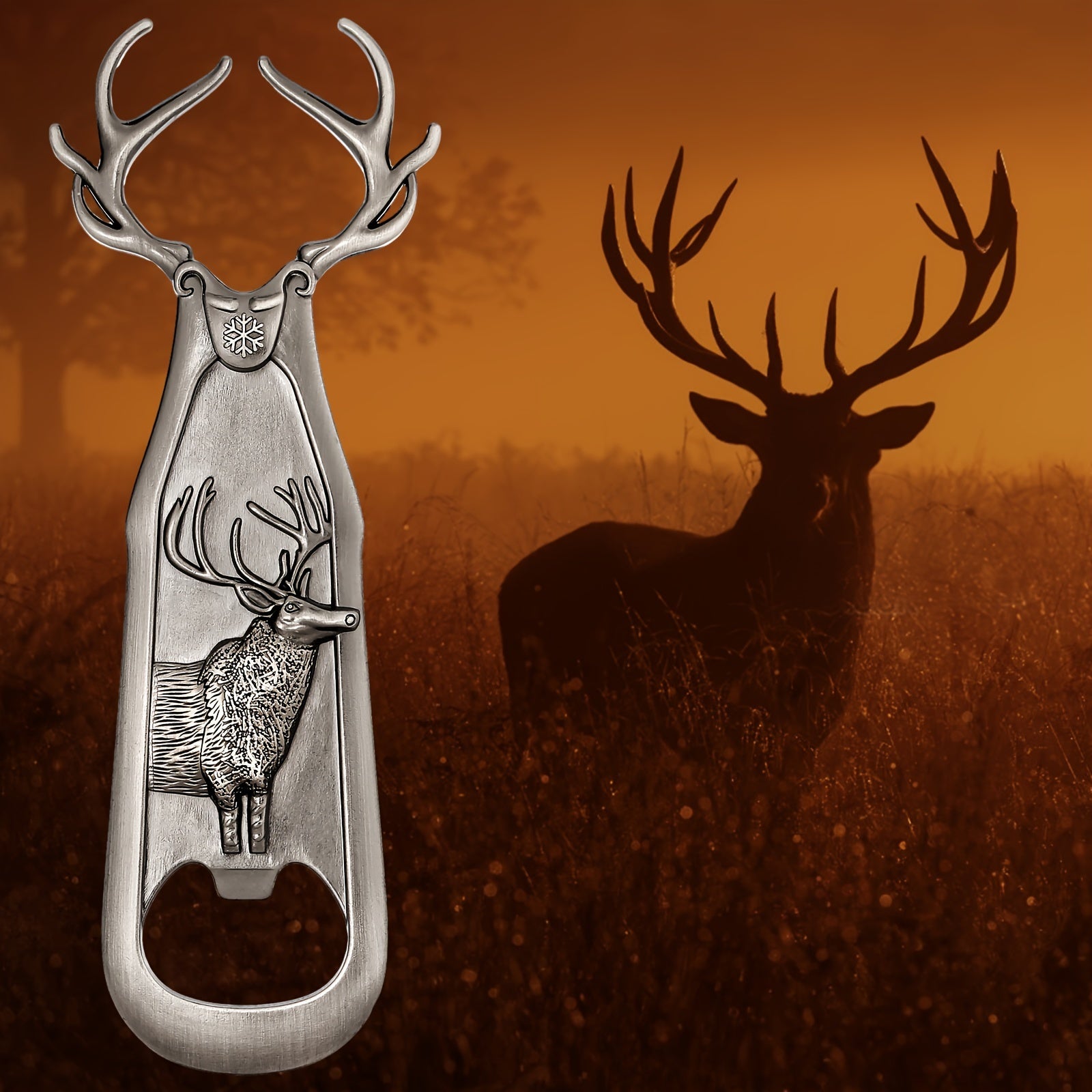 Velvet sumkali zanglamas po'latdan yasalgan elk shishka ochgichi, to'ng'iz boshli pivo ochgichi.