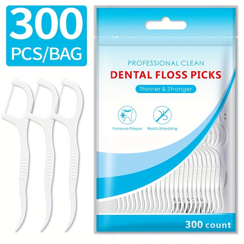 Dental Floss Picks Ultra-Fine Disposable Smooth Thread Unflavored 30/50/150/300