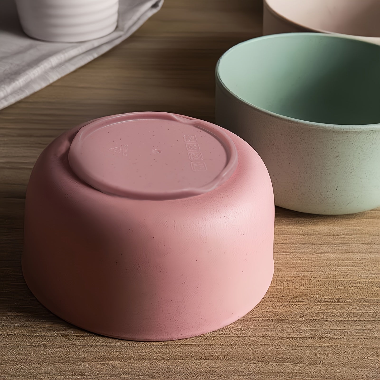 4-Piece Plastic Tableware Set Reusable Bowls for Dining, Camping, Picnic