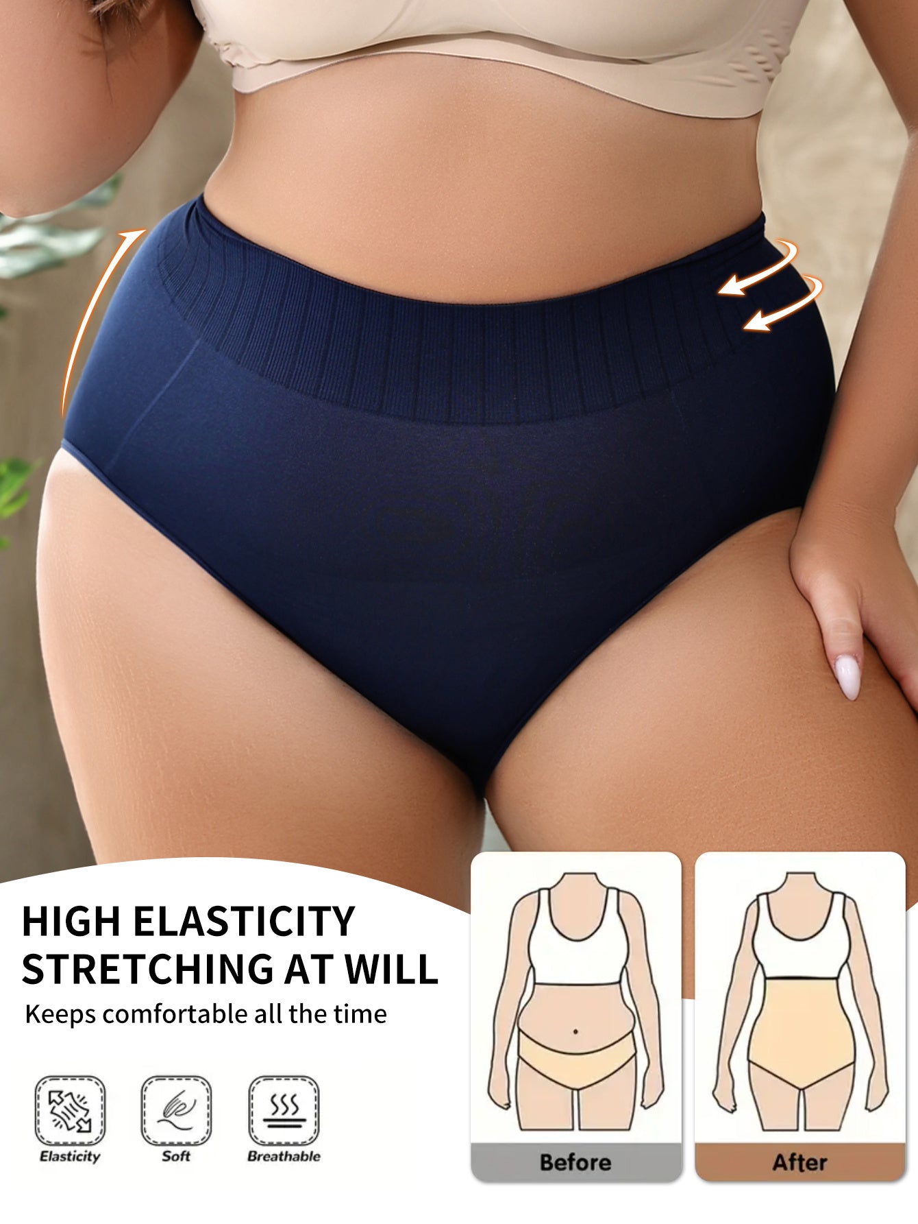 Women's Seamless Breathable High-Waisted Tummy Control Workout Shorts