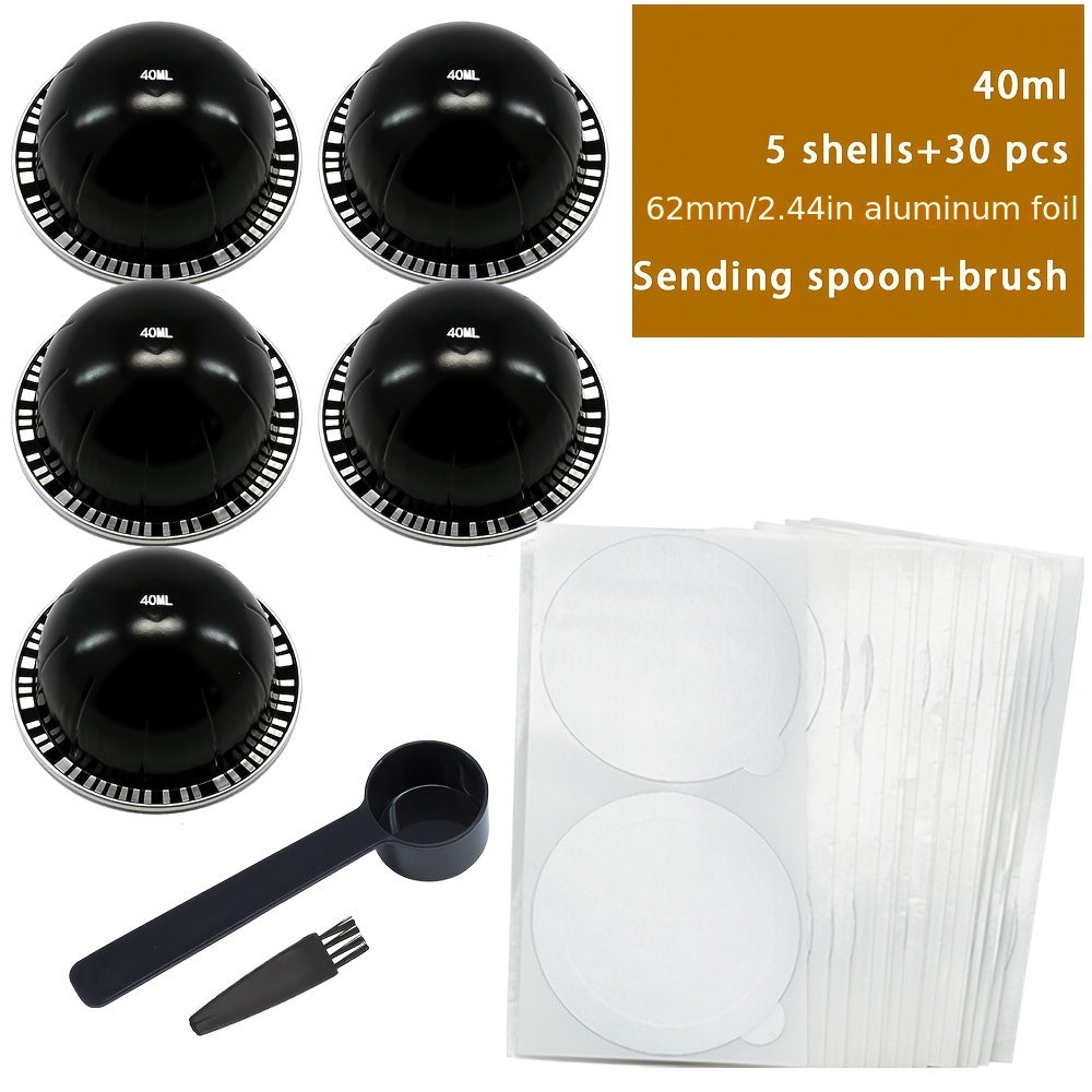 Refillable Aluminum Coffee Pods Black for Nespresso Vertuo Set of 1