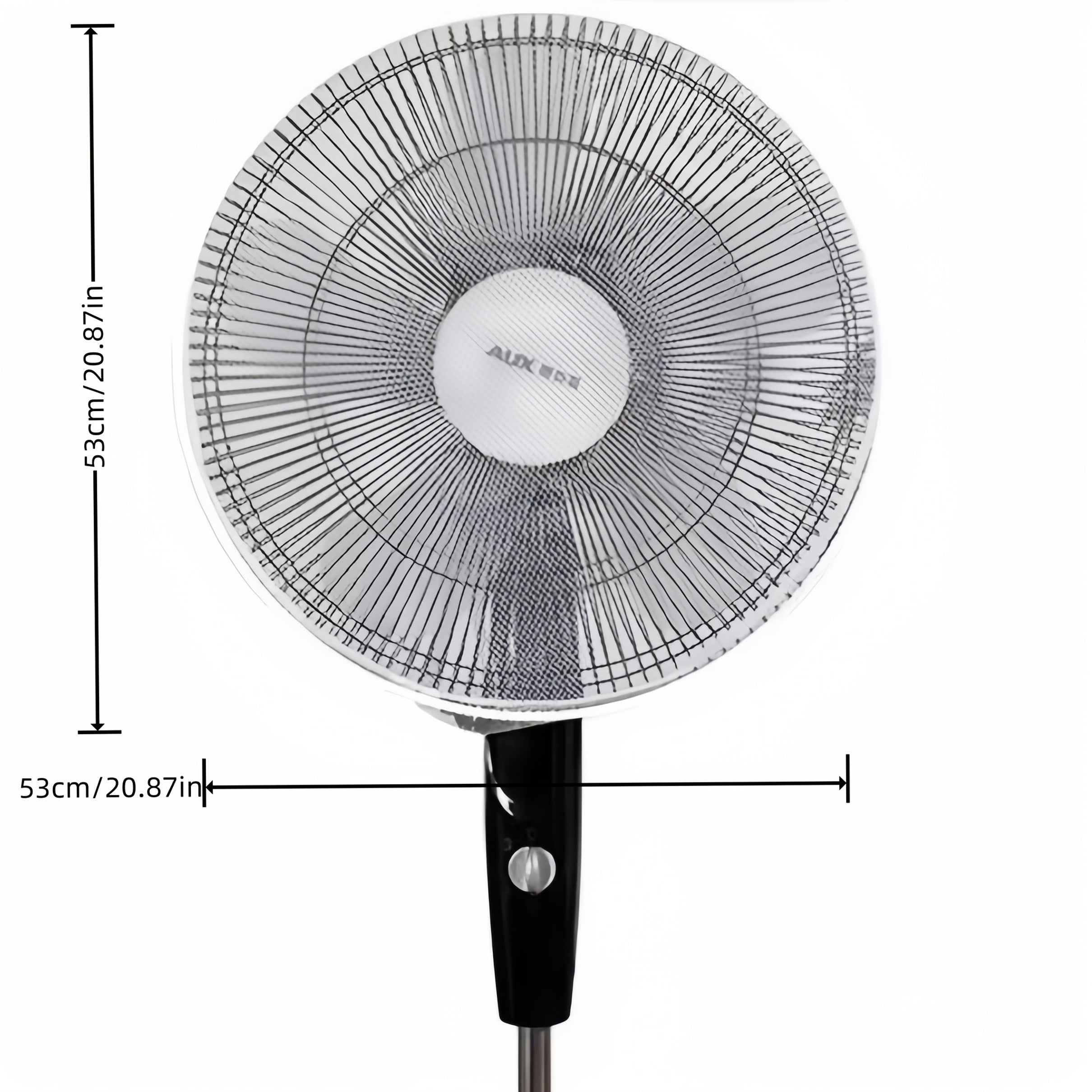 Pedestal va devor ventilyatorlari uchun bardoshli PVC chang yopqichi, shaffof va xavfsiz moslash dizayni bilan, universal moslik.