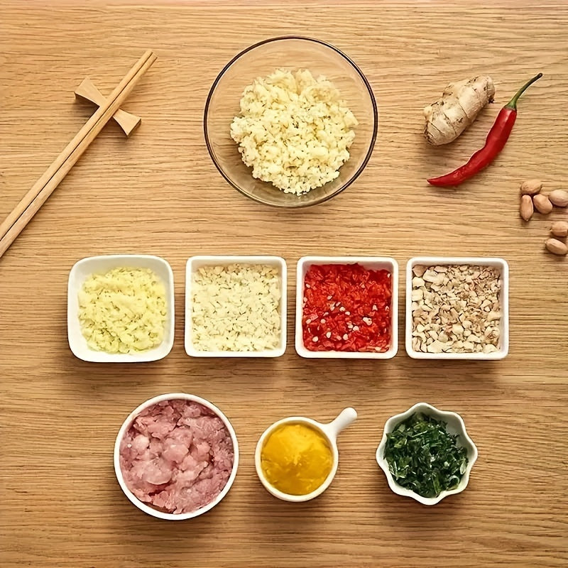 Manual Garlic Chopper Hand-Cranked Kitchen Gadget for Garlic Paste and Chopped Garlic