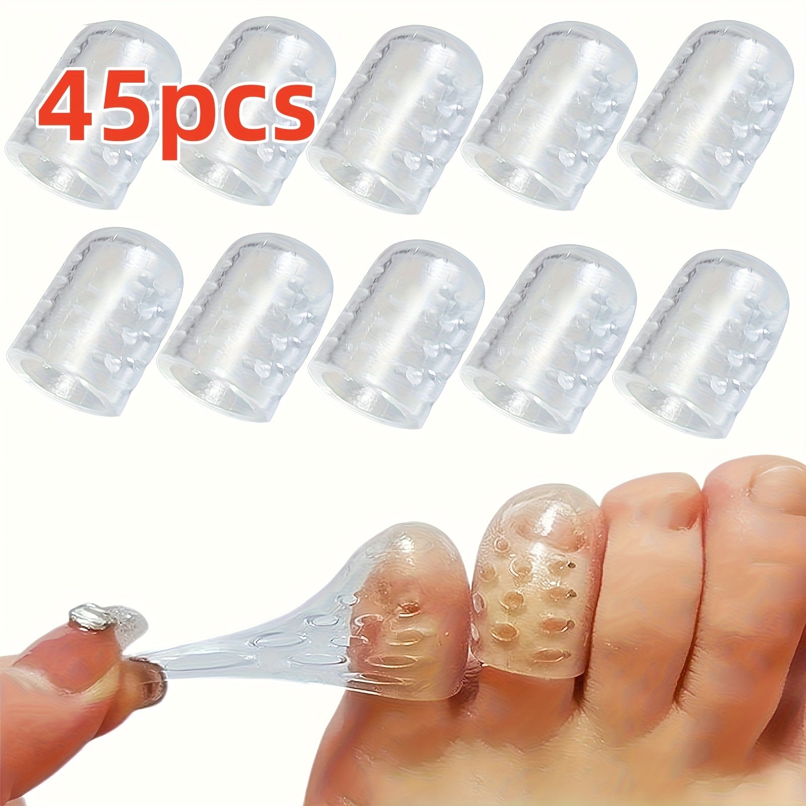 15 Pcs Silicone Toe Protectors for Sports and Foot Care Reduces Friction