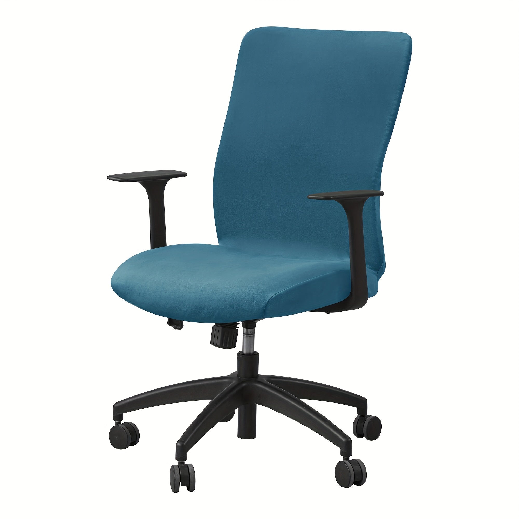 Silver Fox Velvet Office Chair Slipcover Elastic Band Stretch Protector Machine Washable