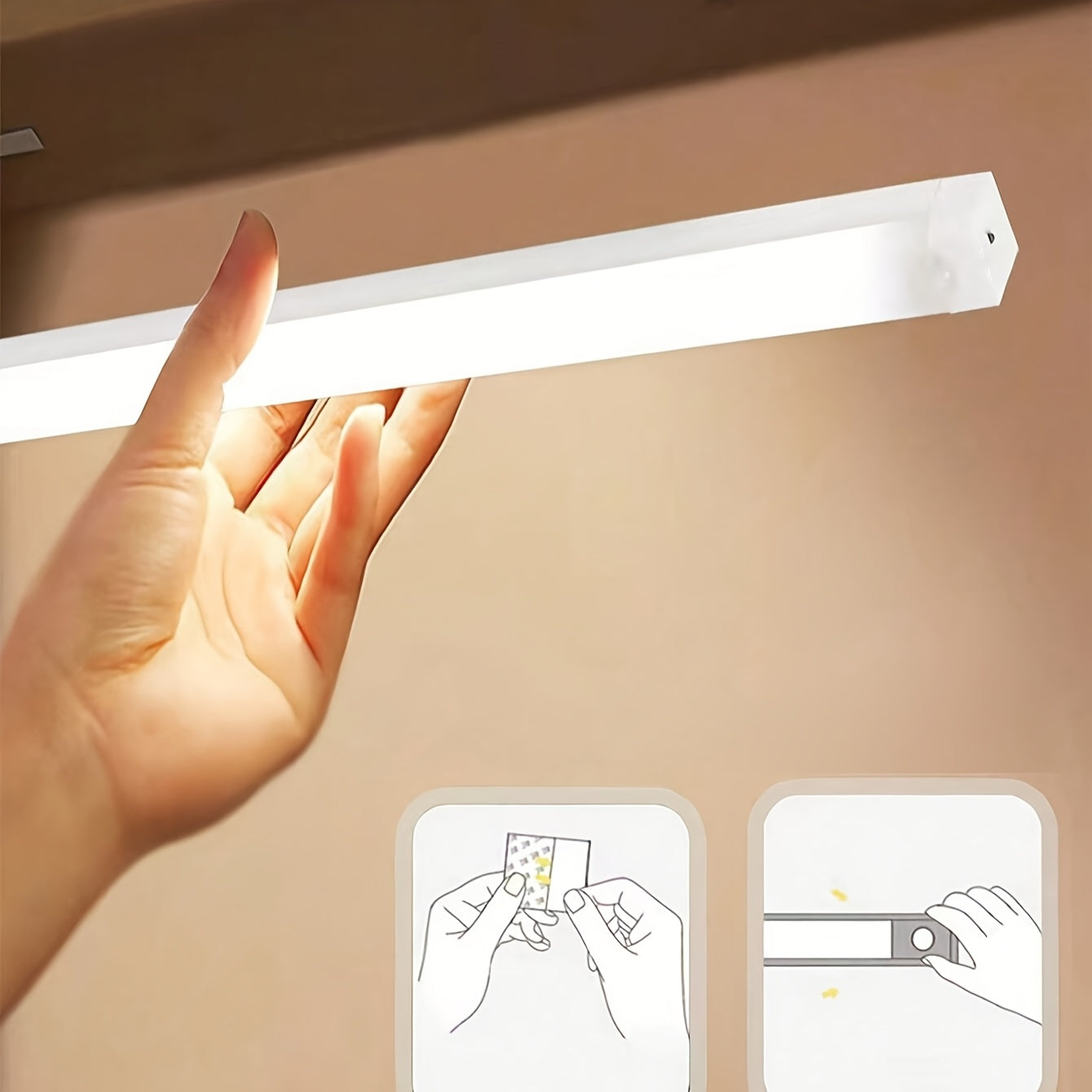 Rechargeable Indoor Motion Sensor Light with Touch Switch and Multiple Mounting Options