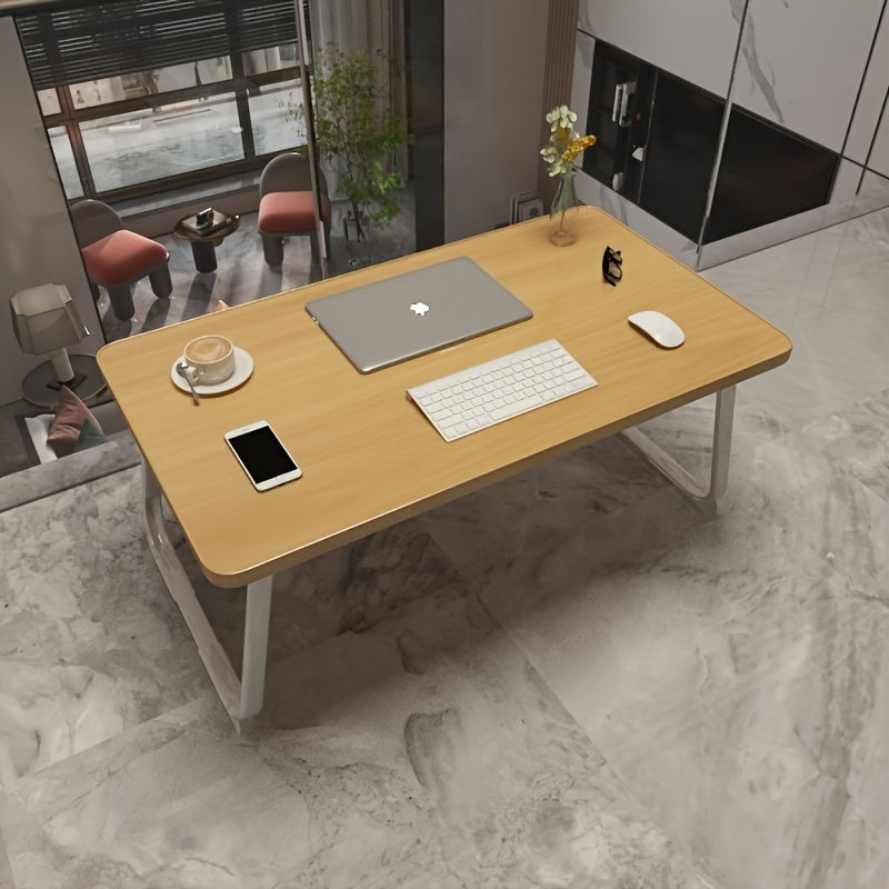 Foldable Wooden Desk 70x40cm Space-Saving Multi-Use Table for Home Office