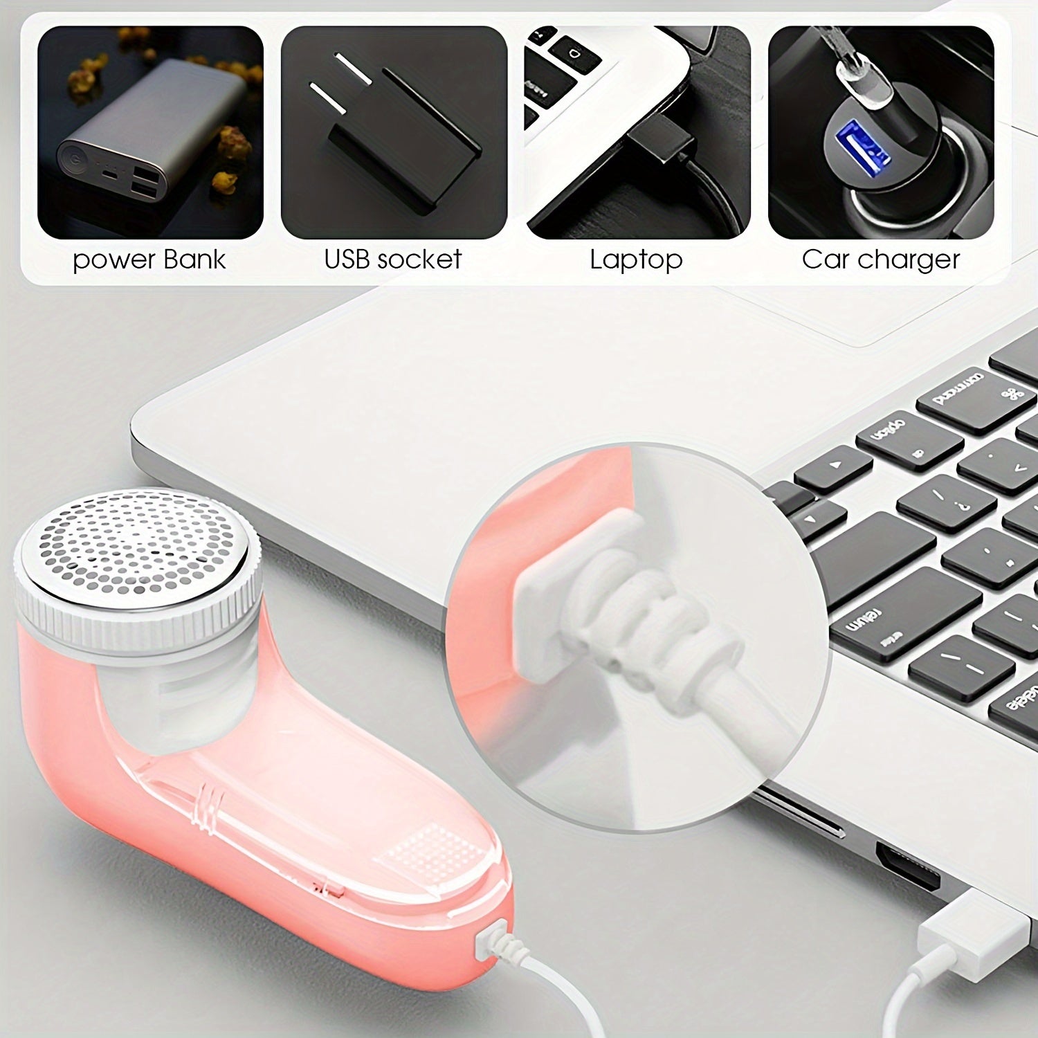 USB Powered Lint Remover for Clothes Bedding Carpets Sofas Automatic Fabric Shaver