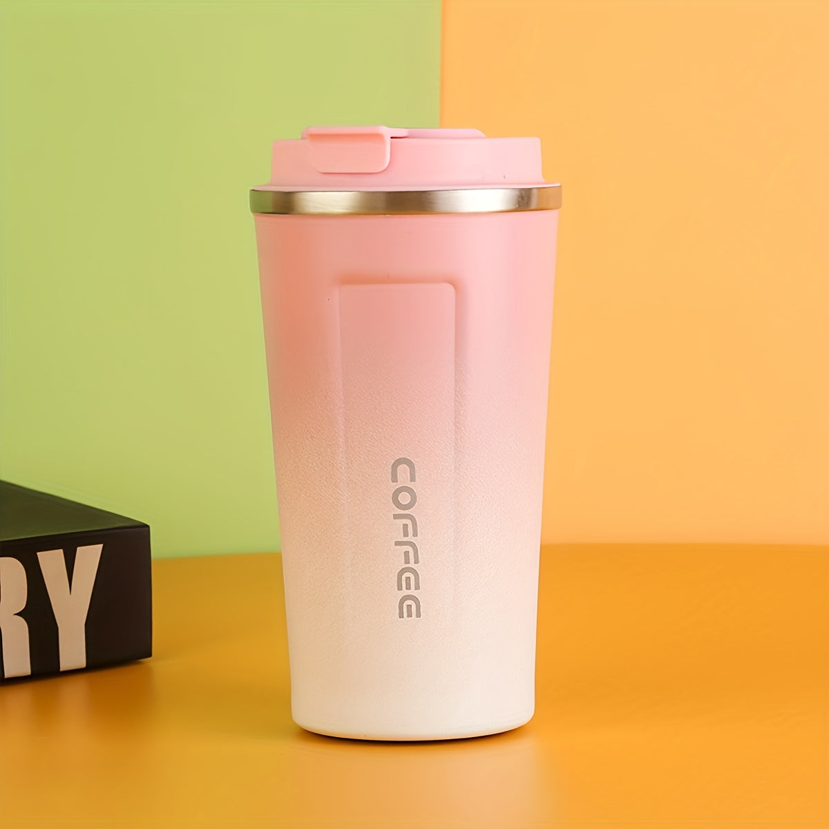 Gradient Color Travel Mug Stainless Steel Vacuum Insulated 380ml 13oz Portable Drinkware