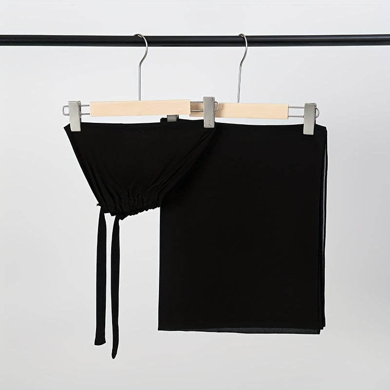 Set of Two Elastic Chiffon Undercap Scarves with Breathable Inner Hijab Cap and Sunscreen Hijab