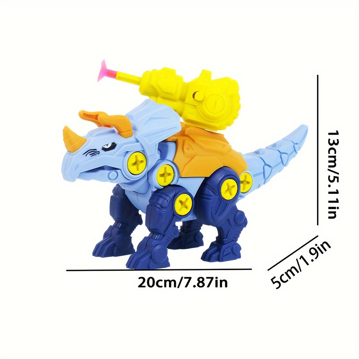 Kids Educational Dinosaur Building Kit with Screws Puzzles and Ejector