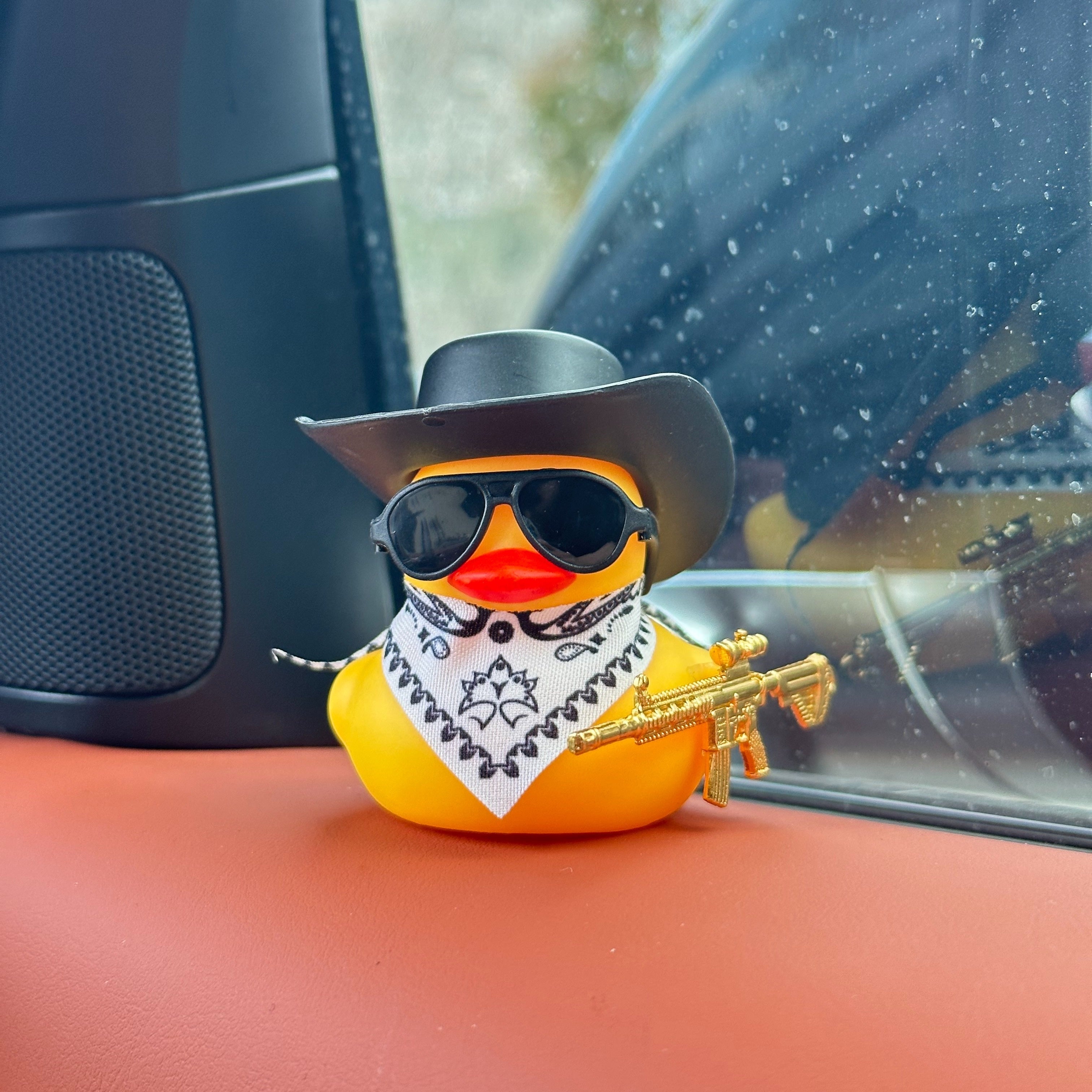 Unisex Western Cowboy Duck Car Dashboard Decoration Interior Accessories