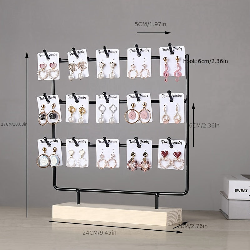 Iron Storage Rack for Key Chain Earrings Ornaments Home Display Organizer