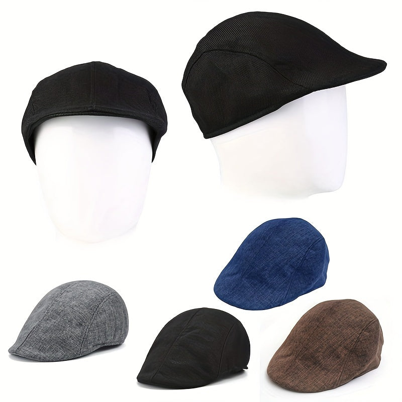 Lightweight Cotton Linen Beret Cap for Adults Stylish Fashion Accessory