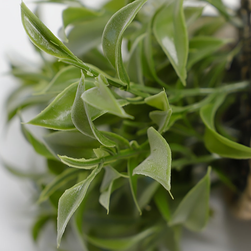 1 шт. Искусственное зеленое растение в горшке для домашнего декора в помещении и на улице, мини-растение в горшке, сделанное из травяной плетеной веревки.