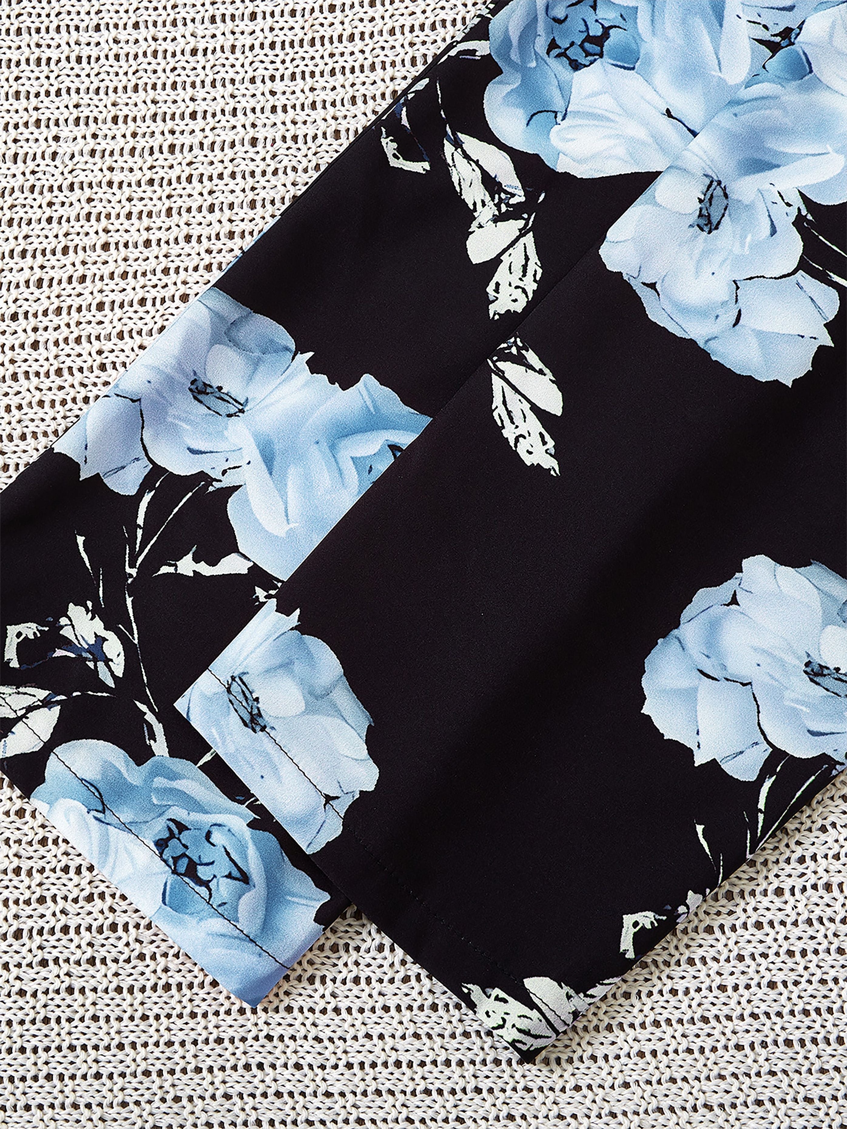 Детский цветочный комбинезон для девочек до 12 лет с пуговицами и лацканом