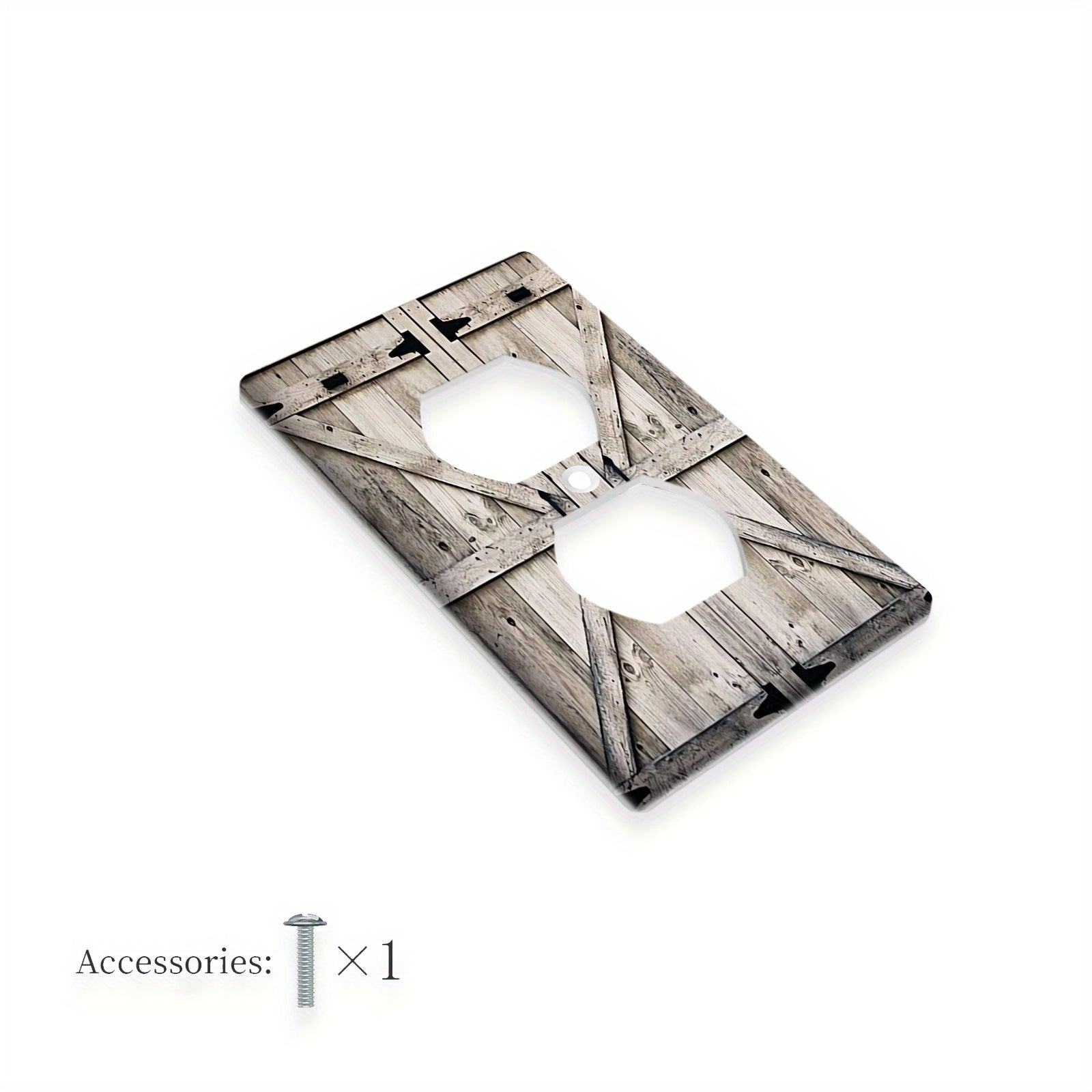 Rustic Farmhouse Wood Plank Wall Plate Cover for Home Kitchen Bathroom