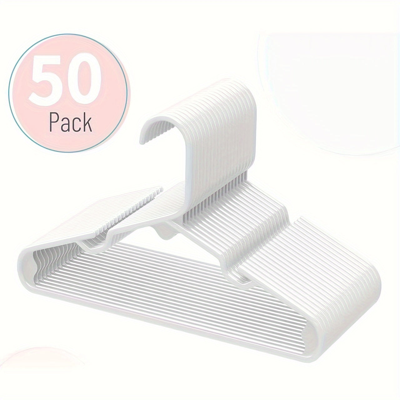 Baby Clothes Hangers 50 Pcs Durable Anti-Slip Plastic for Kids Closet Wardrobe Storage