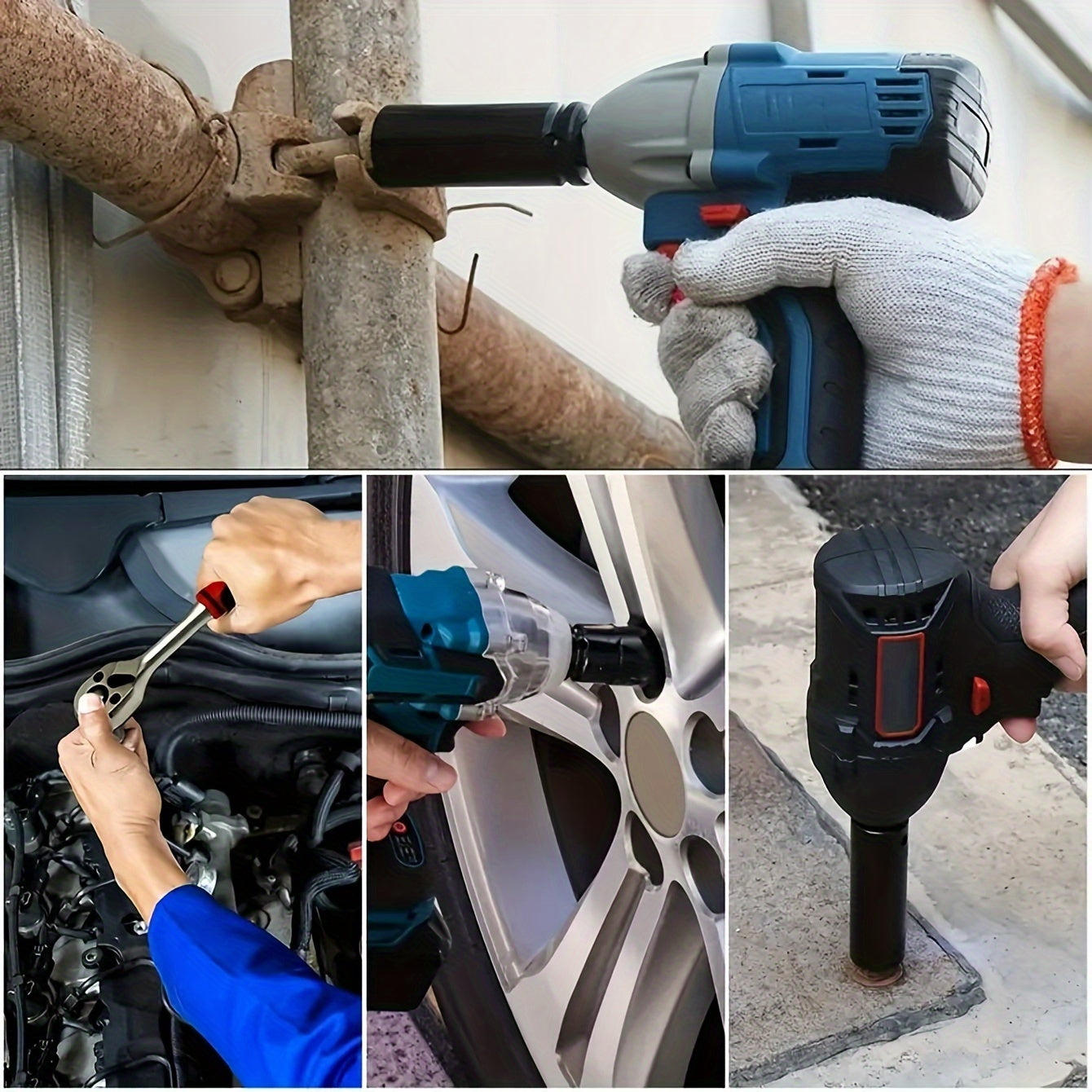 10pcs Impact Sleeve Wrench Adapter Set 1/2 Inch Deep Drive Carbon Steel