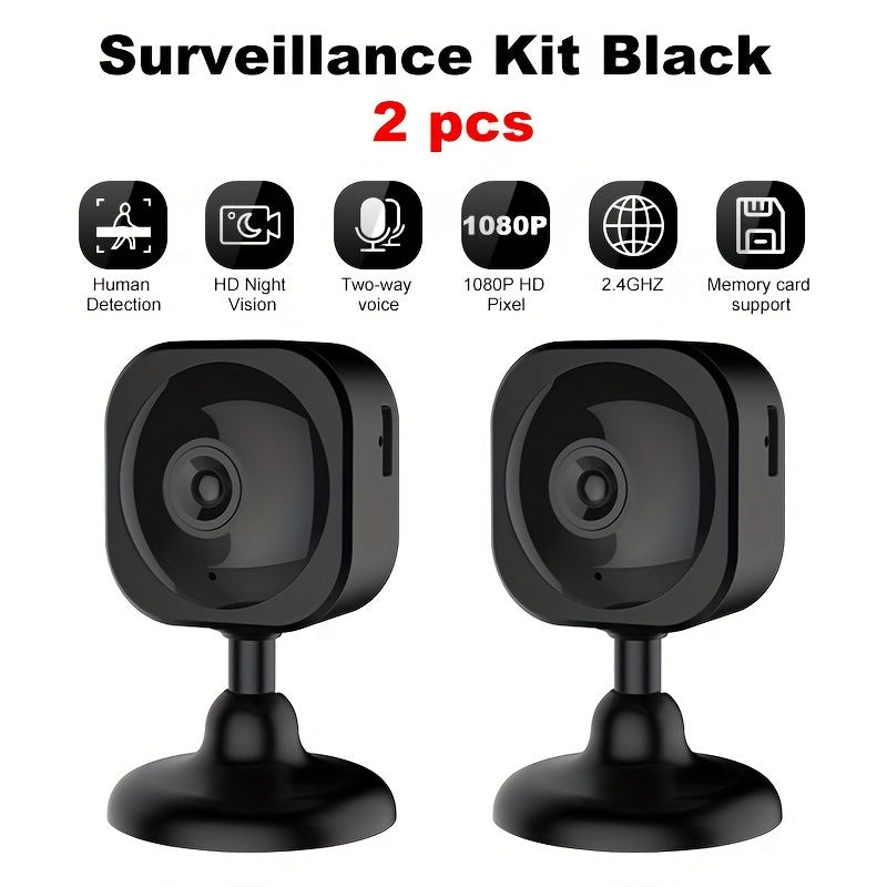 Wireless Security Camera Kit with 1080P HD Night Vision Two-Way Audio Motion Detection