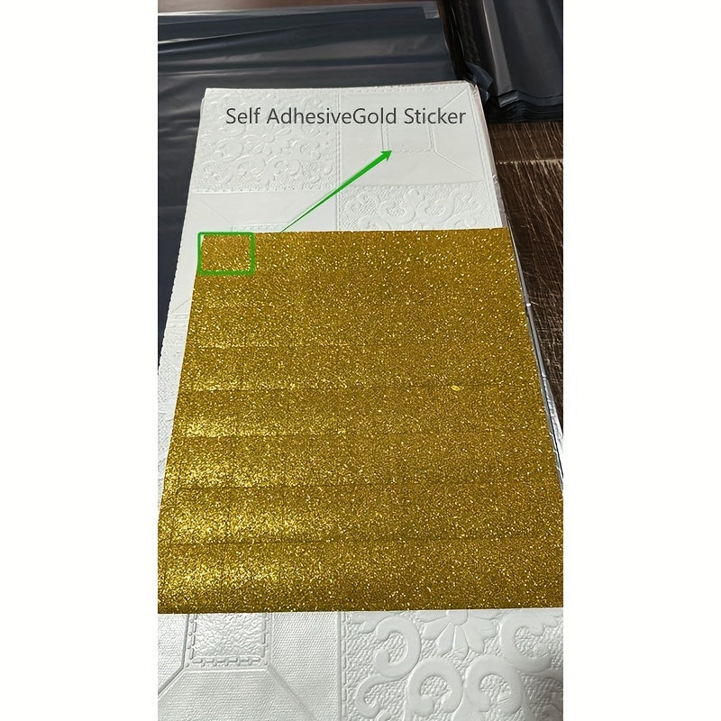 Self-Adhesive Ceiling Wallpaper 5m x 70cm Floral Geometric Grid Pattern White Gold