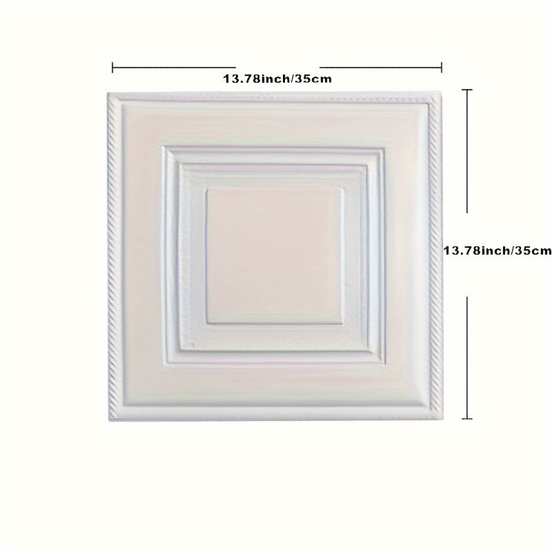 Self-Adhesive 3D Wall Stickers Set for Living Room Decoration and Wall Protection 35x35cm