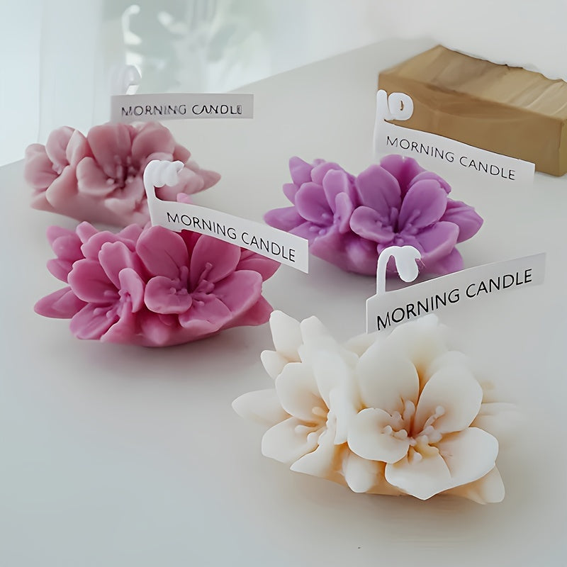 Silicone Mold for DIY Candles and Soaps 3D Peach Cherry Blossom Pink Purple White