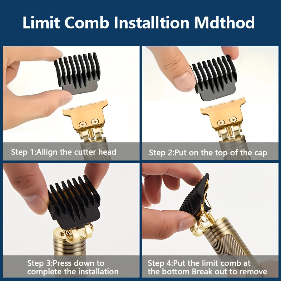 Erkaklar uchun simsiz elektr soch kesgich va clipper to'plami, USB orqali zaryadlanadigan litiy batareyali, raqamli displey, cho'tka, tarak va tozalash aksessuarlar bilan. Unikal barbershop uslubidagi soqol qirqish mashinasi