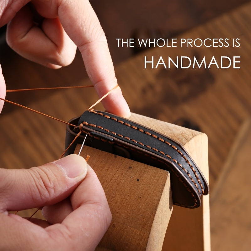 Universal PU Leather Key Fob Cover for SUV Remote with Secure Chain