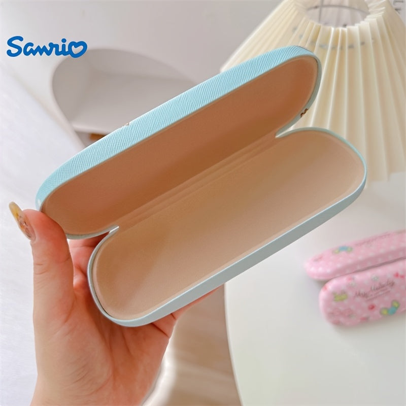 Стильный дизайн, чехол для очков из искусственной кожи Sanrio Kuromi Chic - прочная, ударопрочная защита для модных очков и очков с рецептом, Sanrio