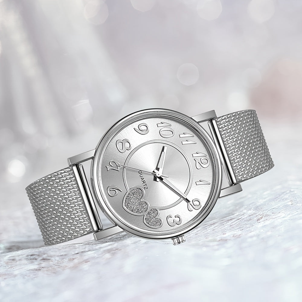 Set of 6 Women's Casual Quartz Watches and Jewelry Gift Set for Everyday Wear